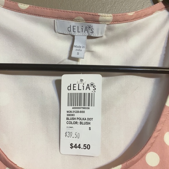 NWT. Blush Polka Dot Delia’s Dress - Picture 4 of 6